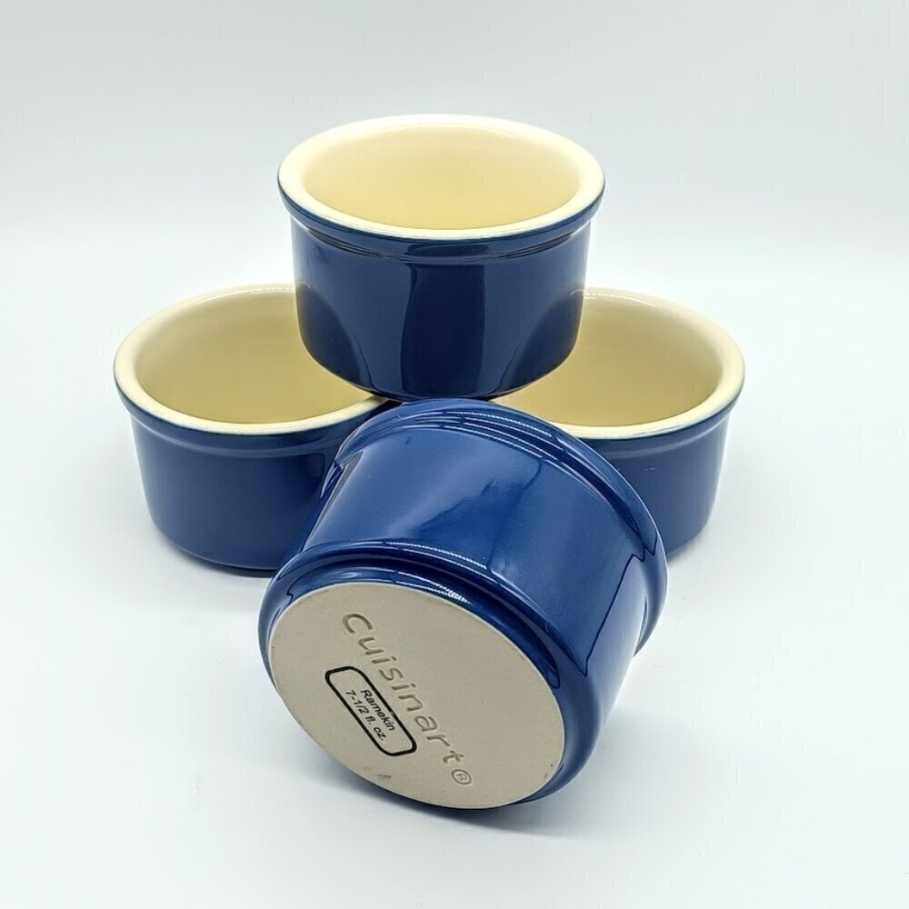 Cuisinart Blue 7.5 Oz. Ceramic Stoneware Ramekins (4)